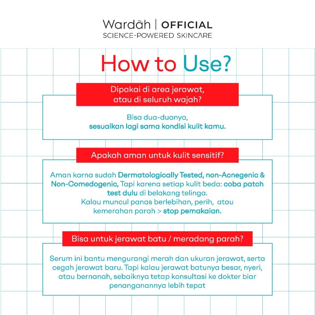 WARDAH Acne Serum Acnederm Relief Serum 20ml - melawan jerawat, cocok untuk Kulit Berjerawat, Komedo, menjaga skin barrier, sensitive - Skincare