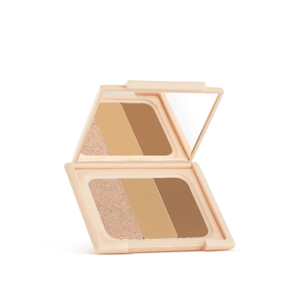 WARDAH Colorfit Highlight Contour Palette - 3 in 1 Highlighter, Contour, Concealer yang Pigmented, Blendable, Mudah Digunakan - Tahan Lama Hingga 10 Jam - Makeup