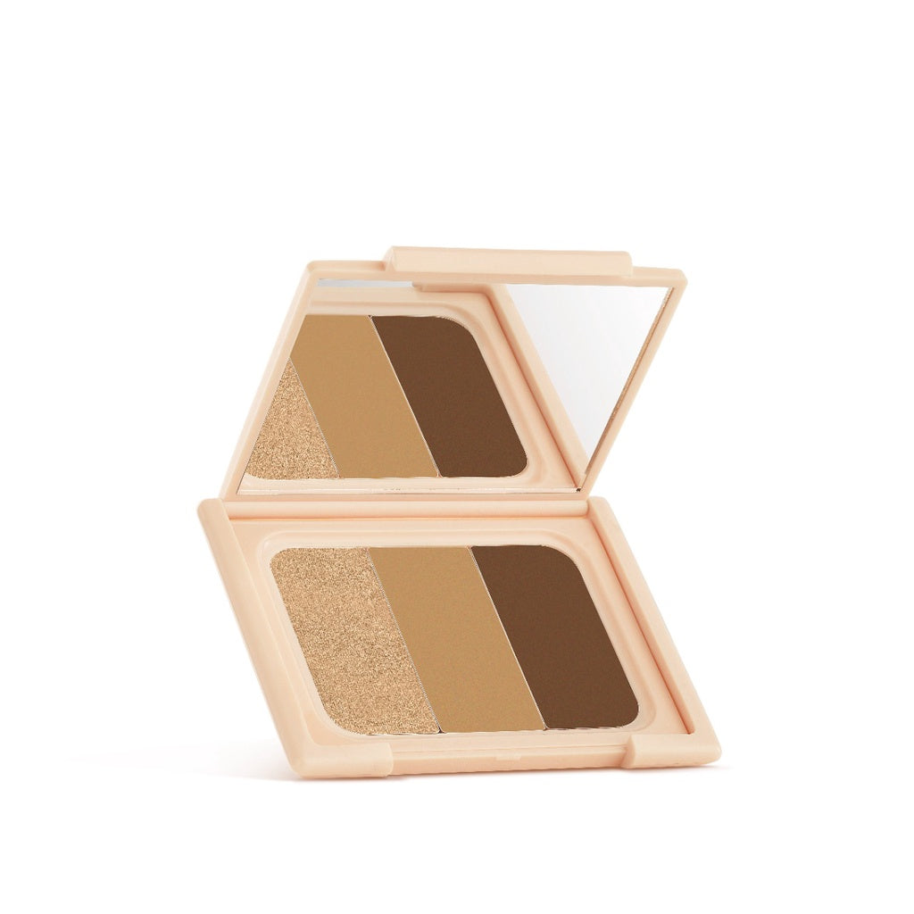 WARDAH Colorfit Highlight Contour Palette - 3 in 1 Highlighter, Contour, Concealer yang Pigmented, Blendable, Mudah Digunakan - Tahan Lama Hingga 10 Jam - Makeup