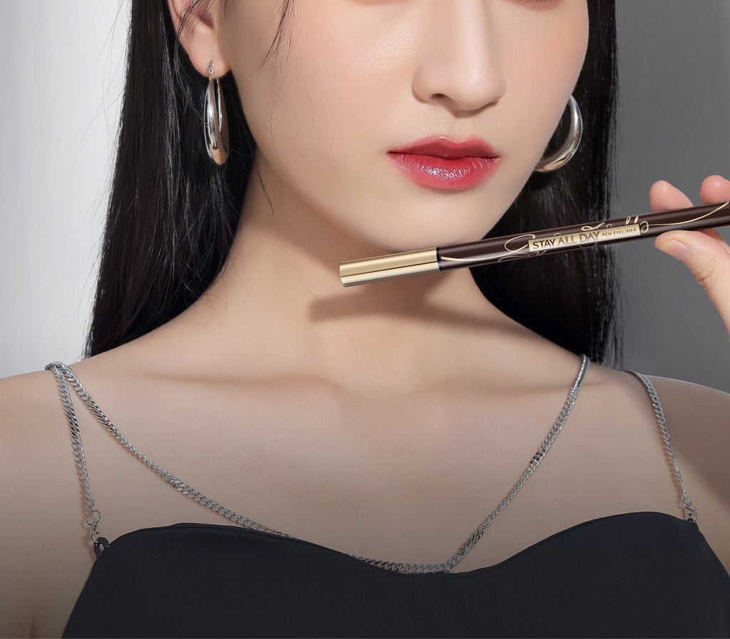 YOU Stay All Day Pen Eyeliner Waterproof Tahan Hingga 24 Jam Kosmetik Mata HItam