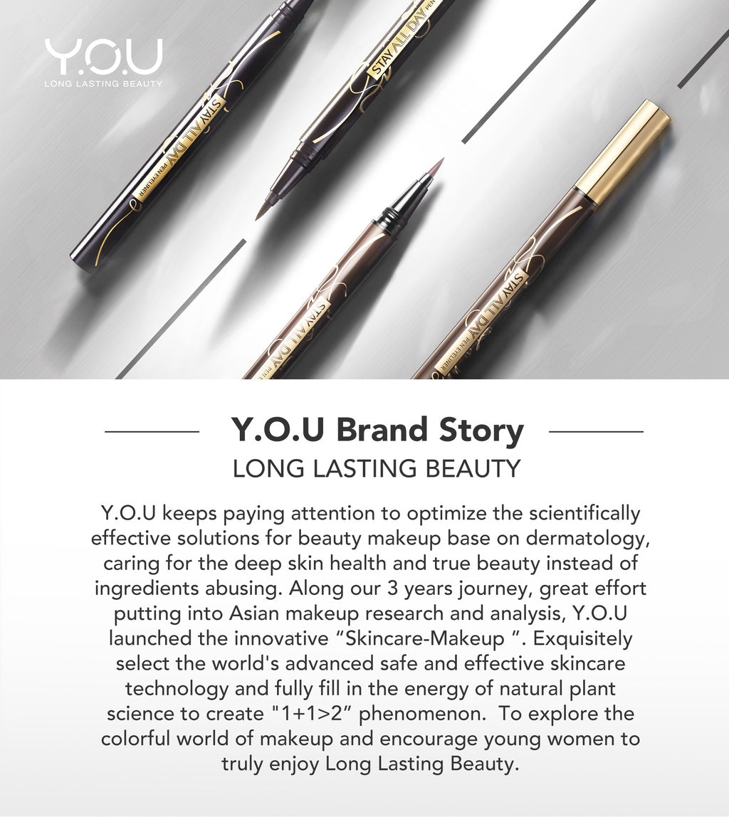 YOU Stay All Day Pen Eyeliner Waterproof Tahan Hingga 24 Jam Kosmetik Mata HItam