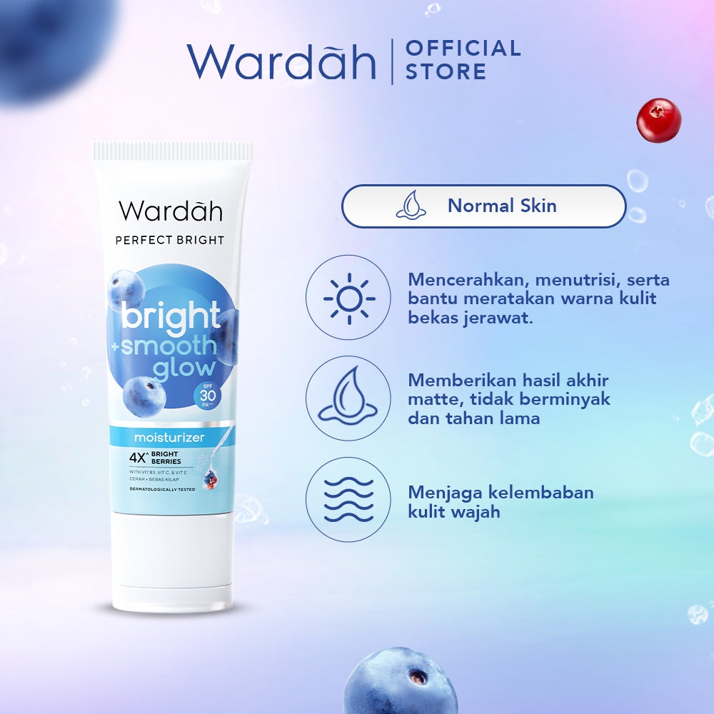 WARDAH Perfect Bright Moisturizer Bright + Smooth Glow SPF 30 PA+++ 20 ml - Skincare