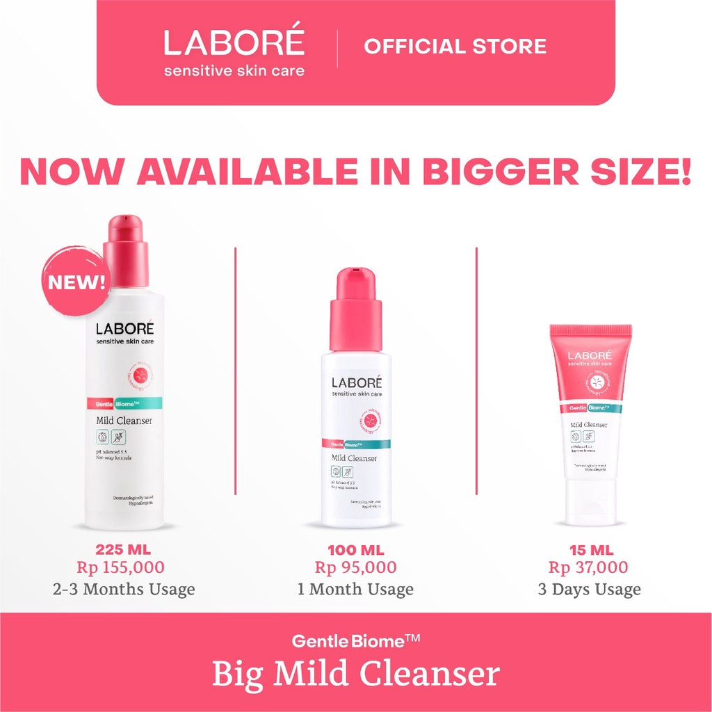 Labore Sensitive Skin Care GentleBiome Mild Cleanser 225 ml - Pembersih Wajah - Lembut - Cocok untuk Kulit Sensitif - Melembabkan