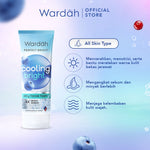 WARDAH Perfect Bright Cooling Bright Jelly Facial Foam 100 ml - Facial Wash untuk Semua Jenis Kulit - Sabun Cuci Muka dengan Sensasi Dingin untuk Mencerahkan dan Membantu Meratakan Warna - Kulit Bersih, Cerah, & Fresh - Skincare