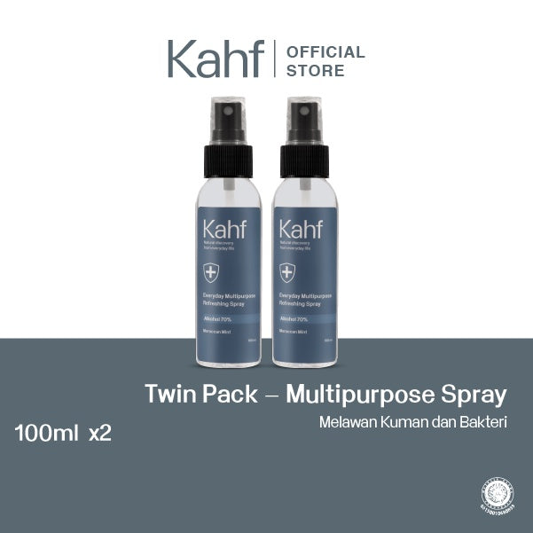 Kahf Everyday Multipurpose Refreshing Spray 100 ml Twin Pack - Spray Higienis Lawan Bakteri & Jamur