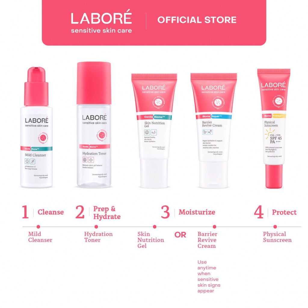 Labore BiomeRepair Barrier Revive Cream Travel Size 10ml - Moisturizer dan Pelembab Wajah Kulit Sensitif