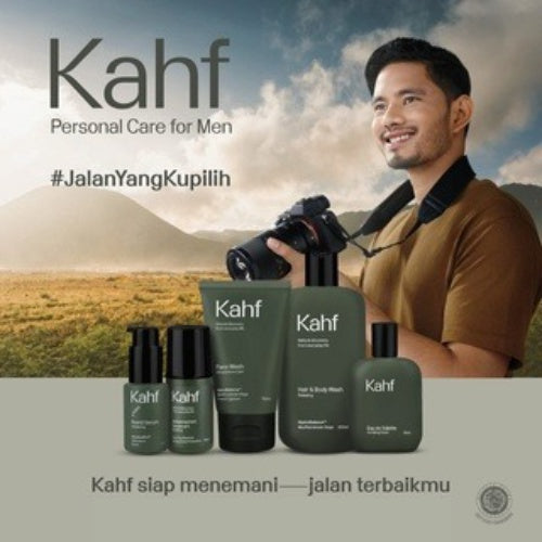 Kahf Invigorating Waterfall Eau De Toilette 35 ml Long-Lasting Fragrance (EDT) - Perfume Scent Inspired by Nature (Marine, Watery. Floral, Dry Amber)  - Wangi Tahan Lama - Masculine Scent 香水