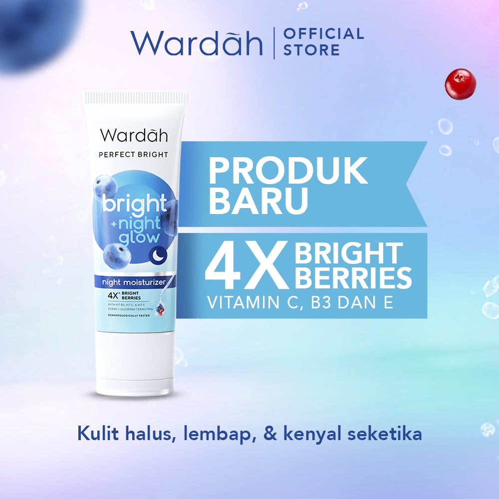 WARDAH Perfect Bright Bright + Night Glow Night Moisturizer 20 ml - Skincare