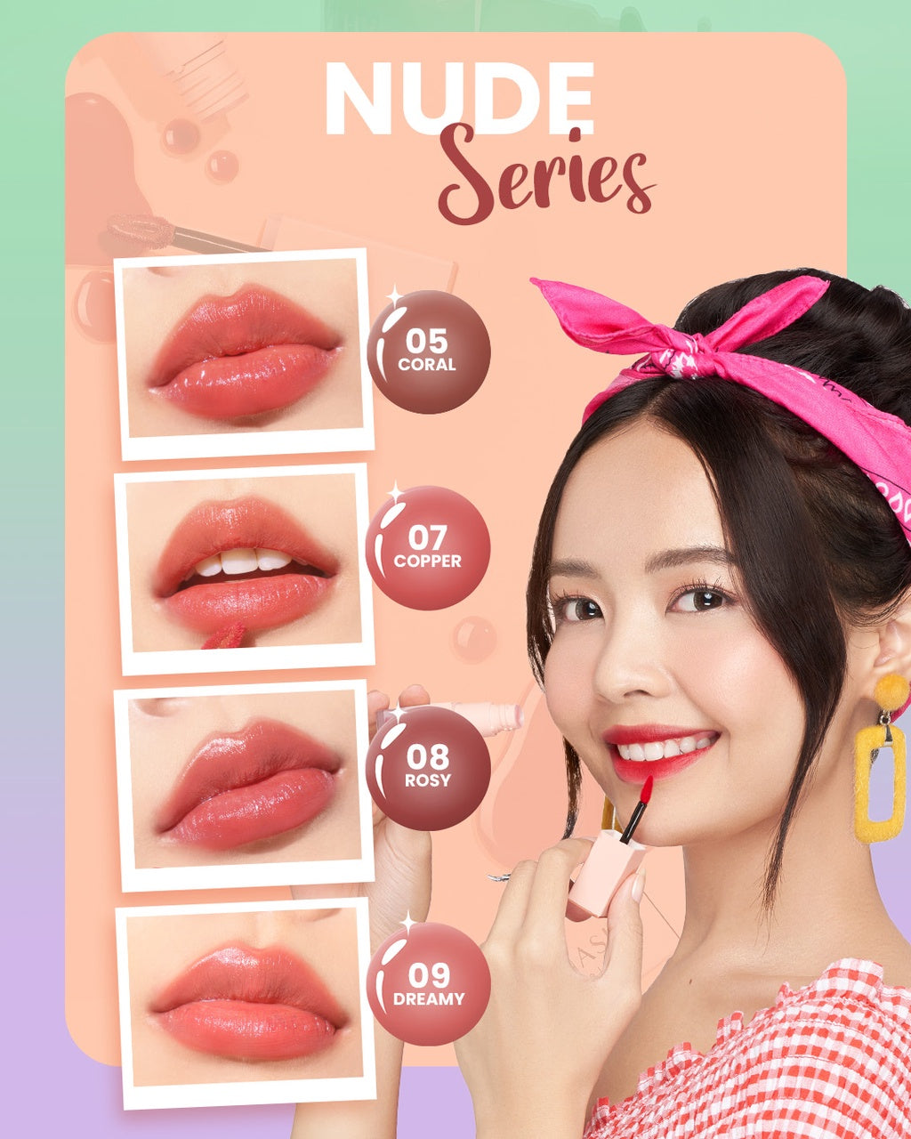 Hanasui Tintdorable Lip Stain - Lip Tint Melembapkan Transferproof Tahan Lama Natural Formula Ringan