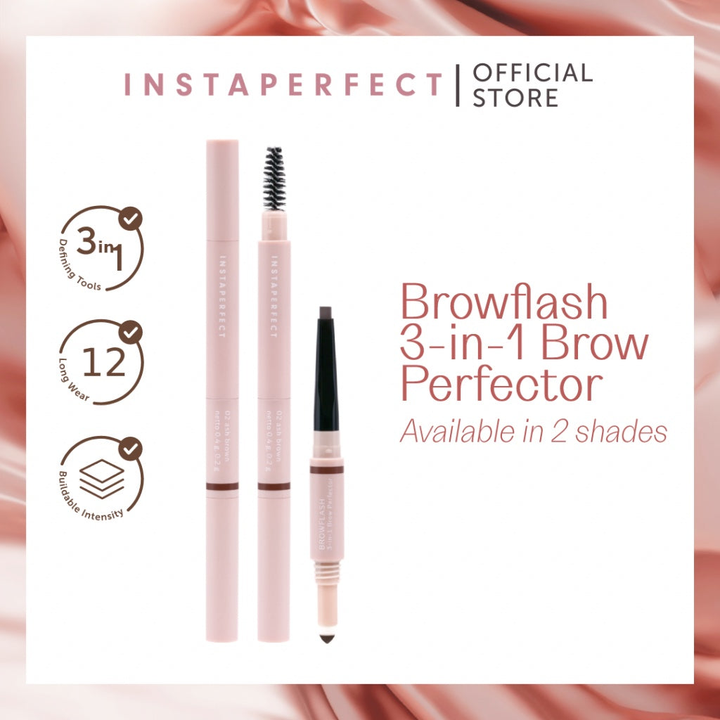 Instaperfect Glam Brow & Matte Lips Essentials Bundle (Browflash 3-in-1 Brow Perfector + Everlast Intense Matte Liquid)