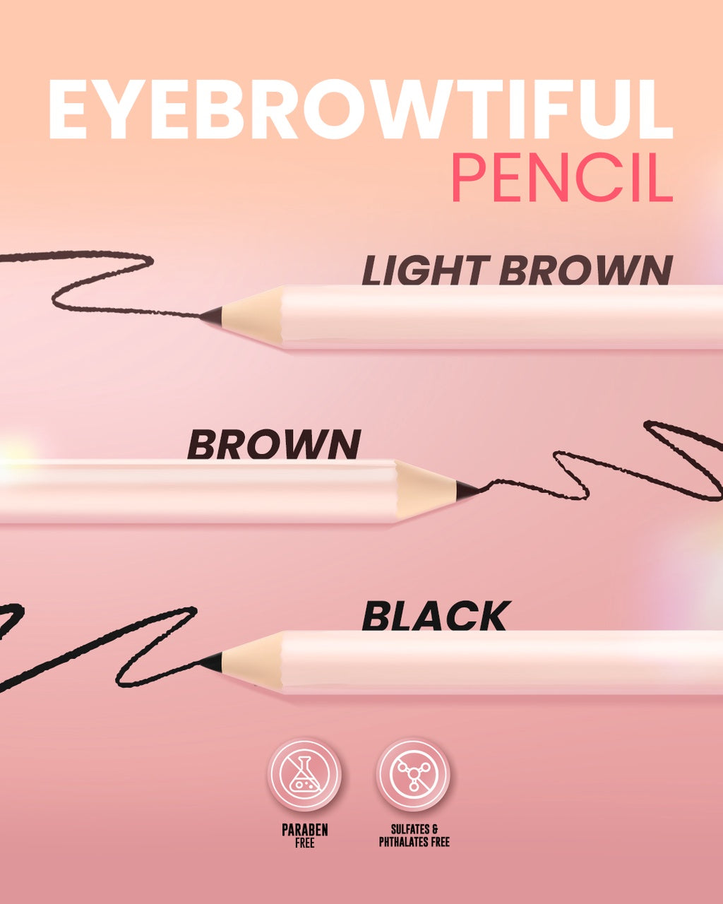 Hanasui Eyebrowtiful Pencil - 3 In 1 Eyebrow Pencil Waterproof 3 Varian Longlasting and Easy to Apply