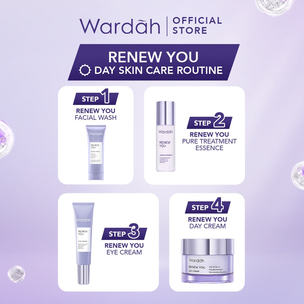 WARDAH Renew You Anti Aging Eye Cream 10 ml - Krim Mata Anti Aging dengan Apple PhytoCell Extrac - Skincare