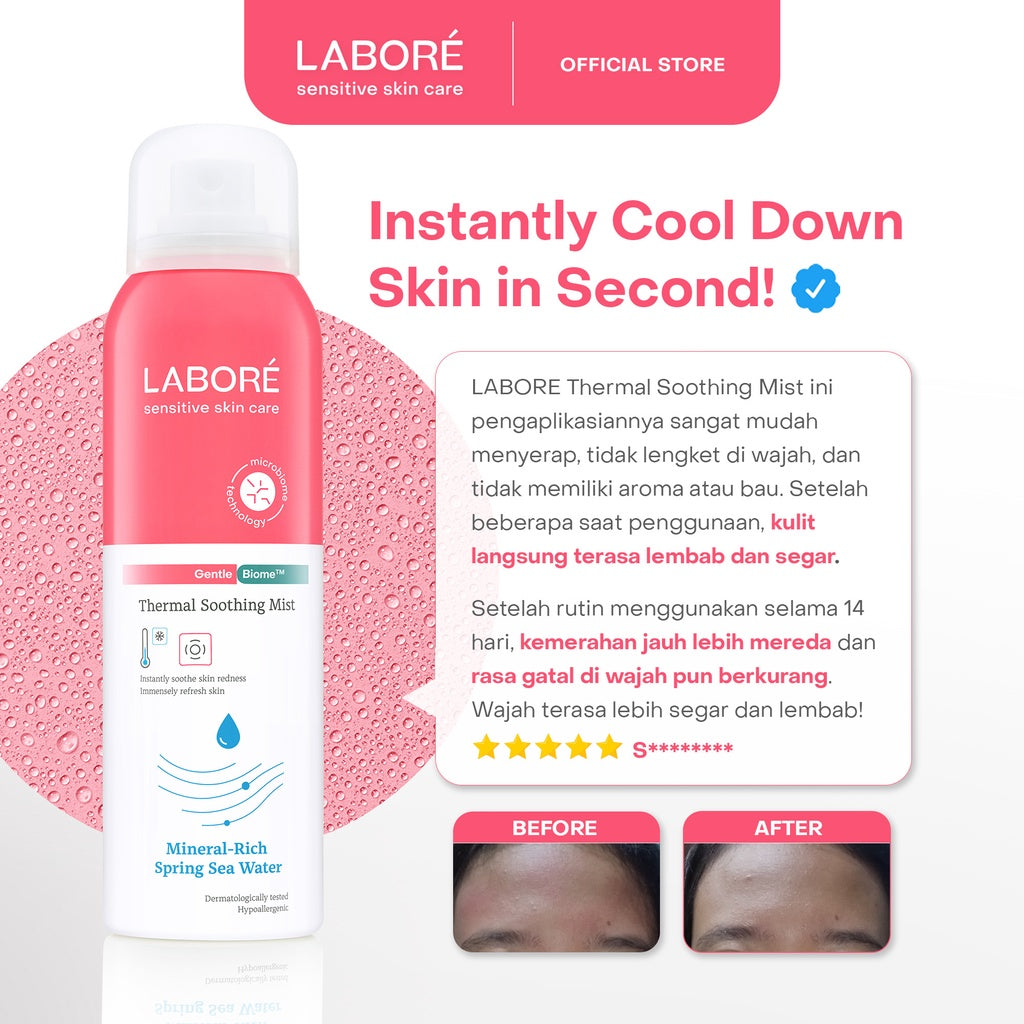 Labore Skin Refreshment Combo Package (Mild Cleanser 100ml, Thermal Soothing Mist 100ml) - Paket Bundle Pembersih Wajah dan Pelembab Wajah Kulit Sensitif