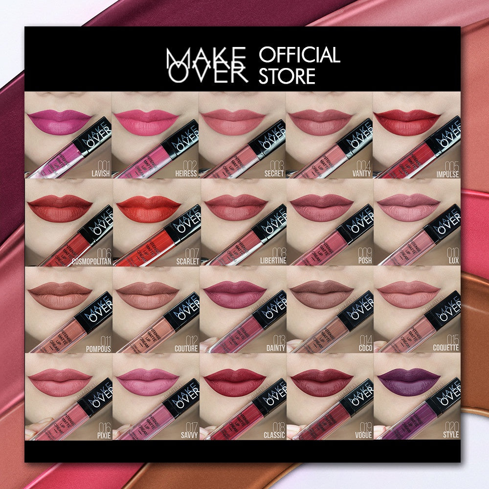 MAKE OVER Intense Matte Lip Cream - Lipstick Lipcream tahan lama hingga 8 jam lembab ringan ombre lips nude
