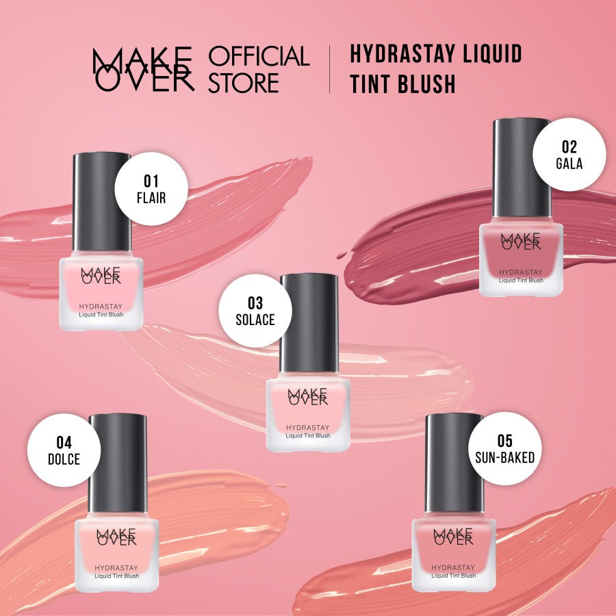 [SPECIAL 11.11] MAKE OVER Hydrastay Liquid Tint Blush - Blush On Intense Cream Blush Blendable Hasil Natural Lembab Hydrating Tampilan Segar Fresh Merona Tahan Lama BEST SELLER Cheek Blush Blushon Liquid Blush Lebaran Raya