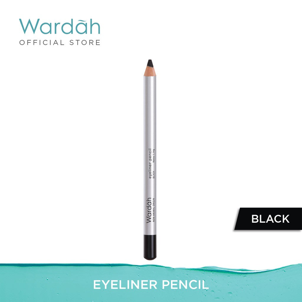 Wardah Eye Liner - Waterproof, dan Warna Hitam Intense - Tekstur Lembut Dengan Aplikator Presisi Mudah Digunakan - Tahan Lama Cocok Untuk Garis dalam Mata