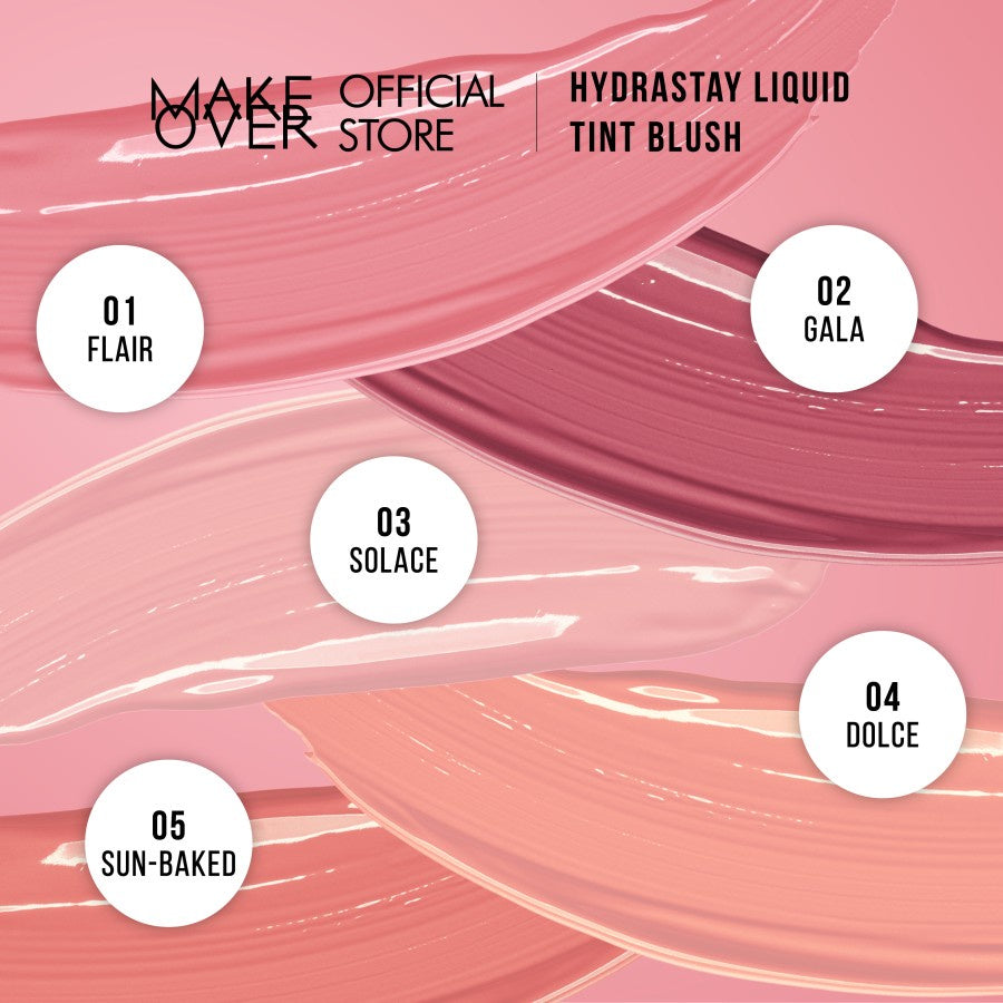 [SPECIAL 11.11] MAKE OVER Hydrastay Liquid Tint Blush - Blush On Intense Cream Blush Blendable Hasil Natural Lembab Hydrating Tampilan Segar Fresh Merona Tahan Lama BEST SELLER Cheek Blush Blushon Liquid Blush Lebaran Raya