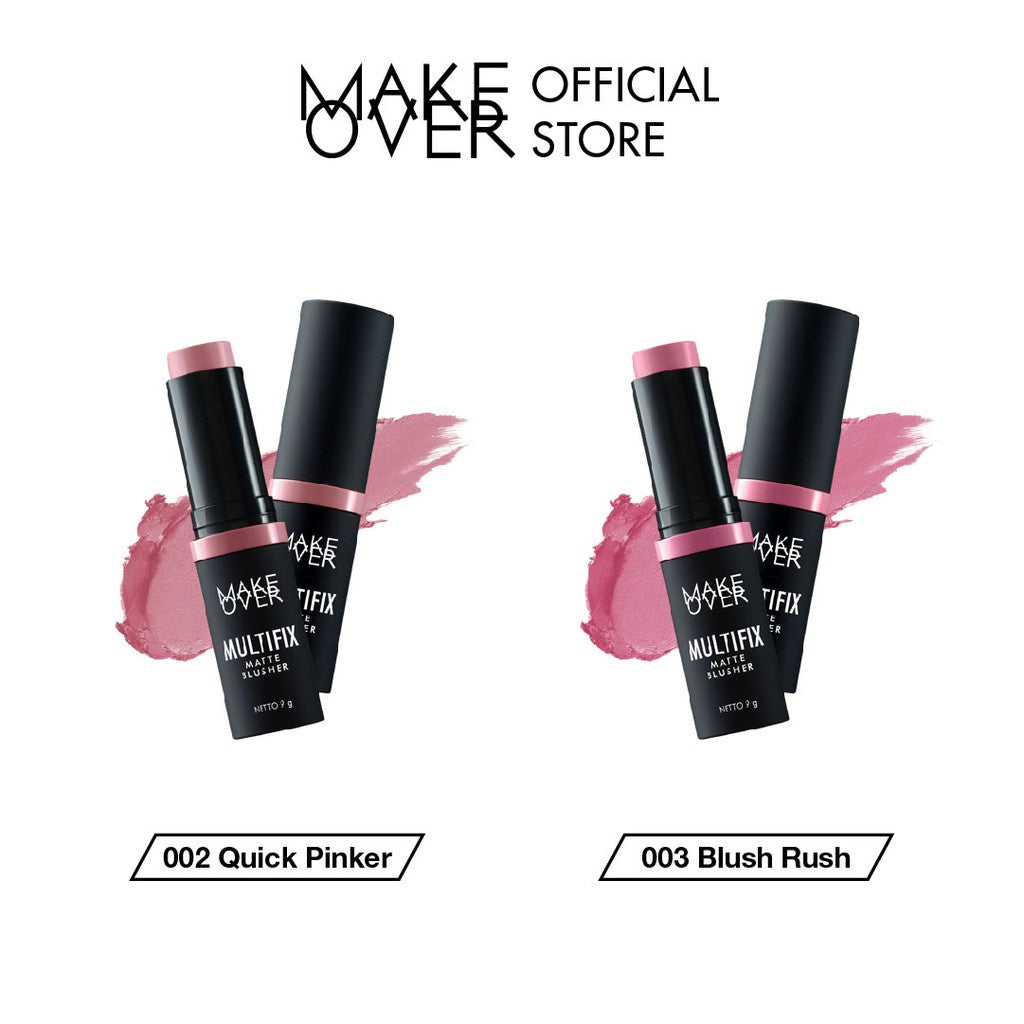 MAKE OVER Multifix Matte Blusher 9 g - Blush On Stick