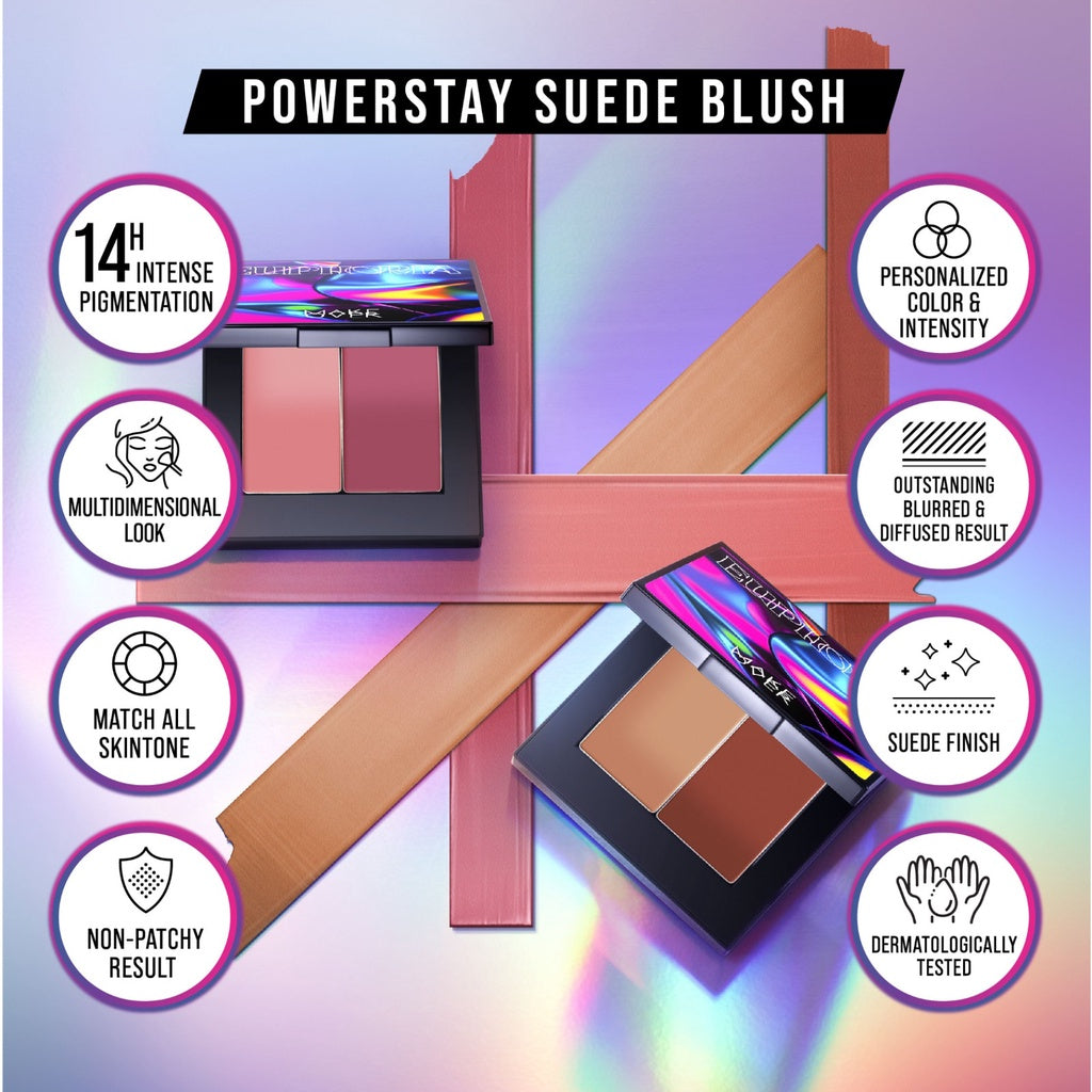 [ Dubai Fashion Week ] MAKE OVER Powerstay Suede Blush - Cream Blush, Blush On Make Over Pigmented Blendable DFW Nadya Hutagalung Pony Mira Agile Zsa Zsa Utari