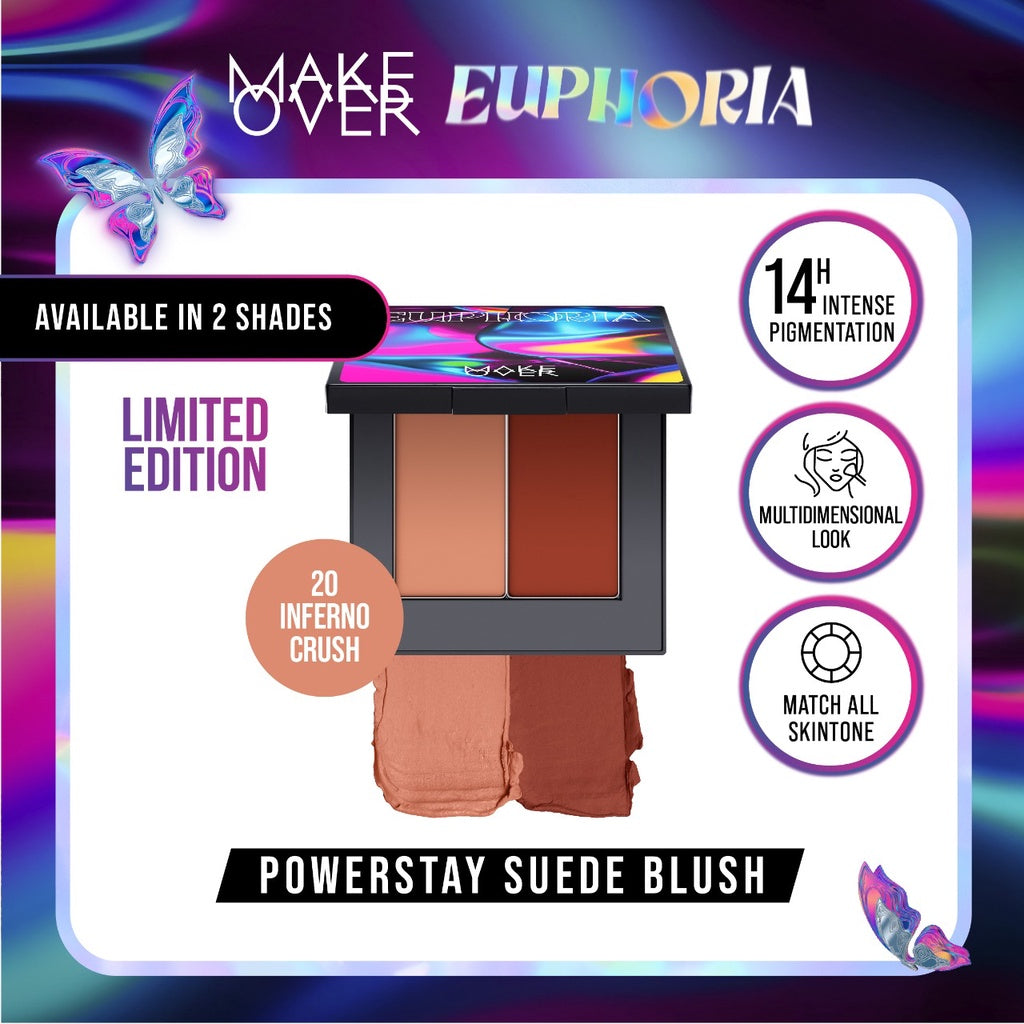 [ Dubai Fashion Week ] MAKE OVER Powerstay Suede Blush - Cream Blush, Blush On Make Over Pigmented Blendable DFW Nadya Hutagalung Pony Mira Agile Zsa Zsa Utari