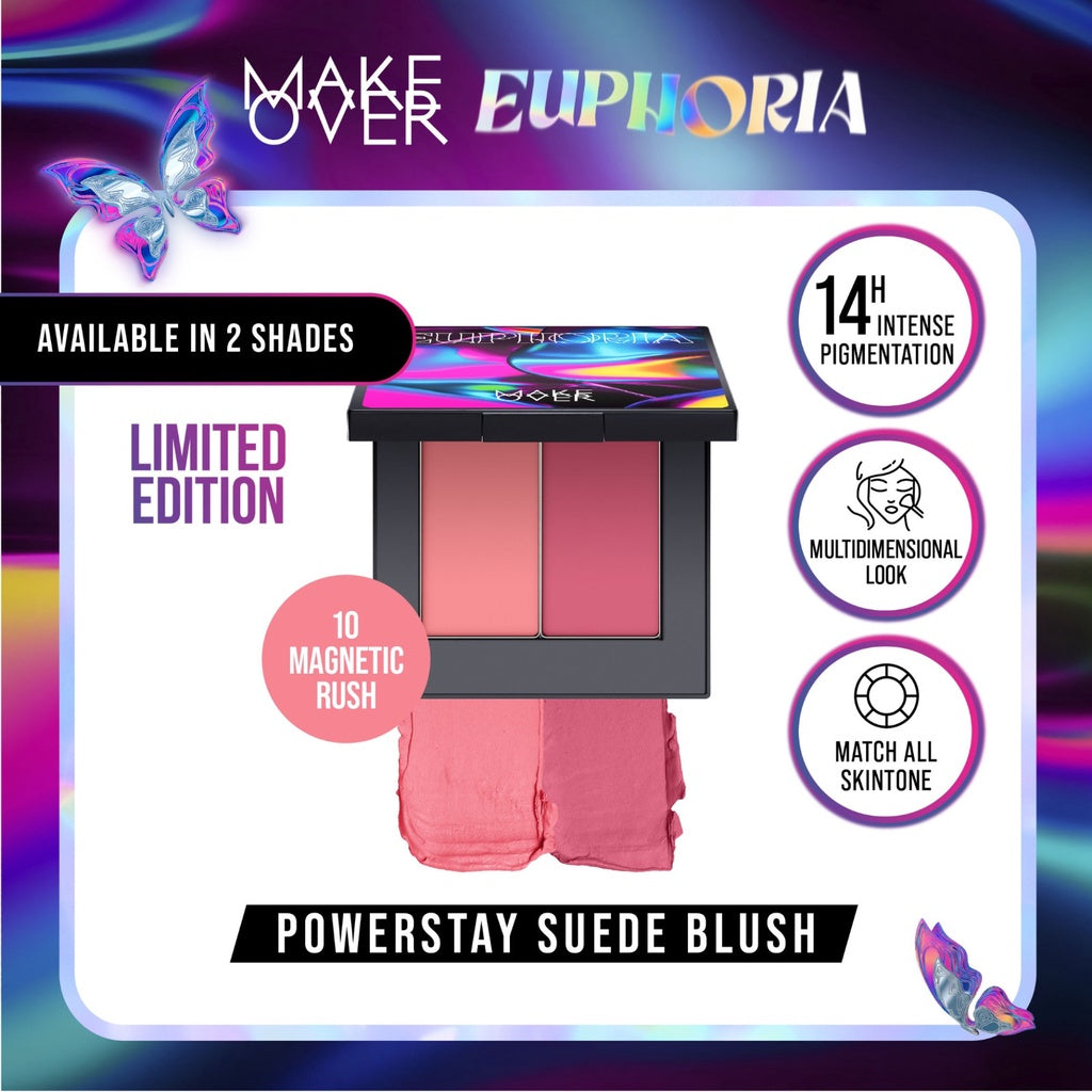 [ Dubai Fashion Week ] MAKE OVER Powerstay Suede Blush - Cream Blush, Blush On Make Over Pigmented Blendable DFW Nadya Hutagalung Pony Mira Agile Zsa Zsa Utari