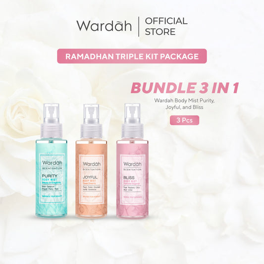 Ramadhan Triple Kit Package: Body Mist Purity + Joyful + Bliss