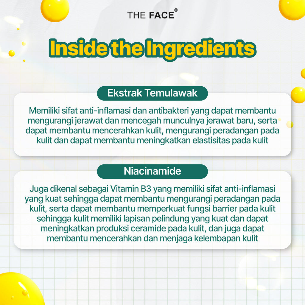 THE FACE Temulawak  Facial Foam 100ml With Ekstrak Temulawak and Niacinamide | Man Corner