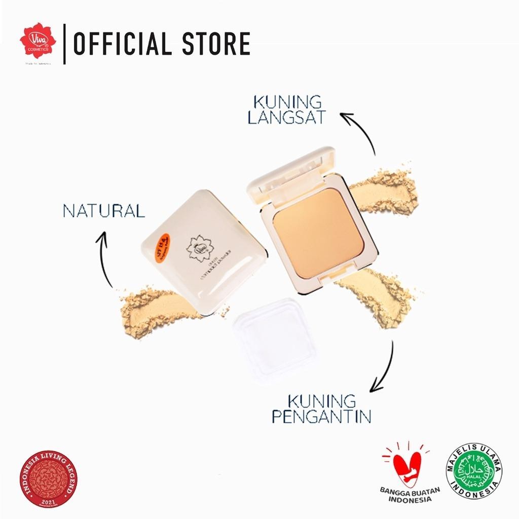 Viva Queen Compact Powder SPF15 – Brightening & Glowing Finish | 3 Shades: Langsat, Pengantin, Natural
