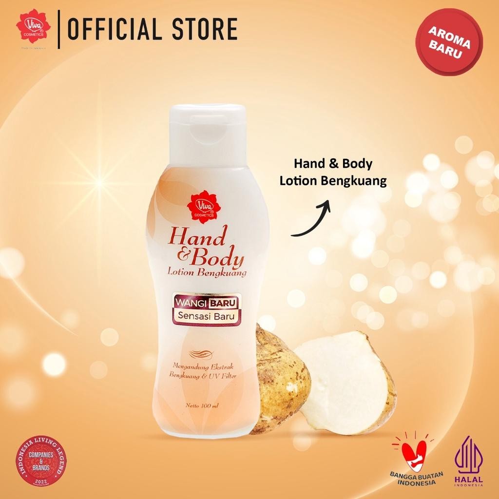 Viva Hand & Body Lotion Bengkoang - Whitening & UV Filter 100ml Official Store Aroma Baru Halal Certified
