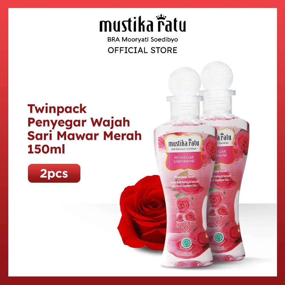 Mustika Ratu – Twinpack Red Rose Toner 150ml | Natural Facial Toner for Soft & Fresh Skin