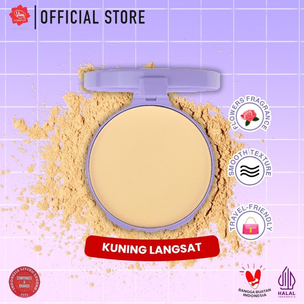 Viva Compact Powder Lilac Soft Finish Pressed Powder 3 Shade Variants Official Store Halal Certified