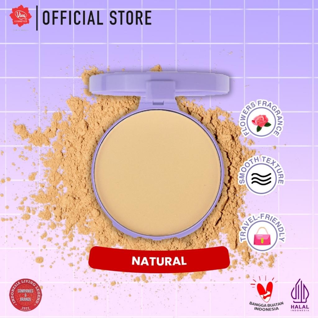Viva Compact Powder Lilac Soft Finish Pressed Powder 3 Shade Variants Official Store Halal Certified