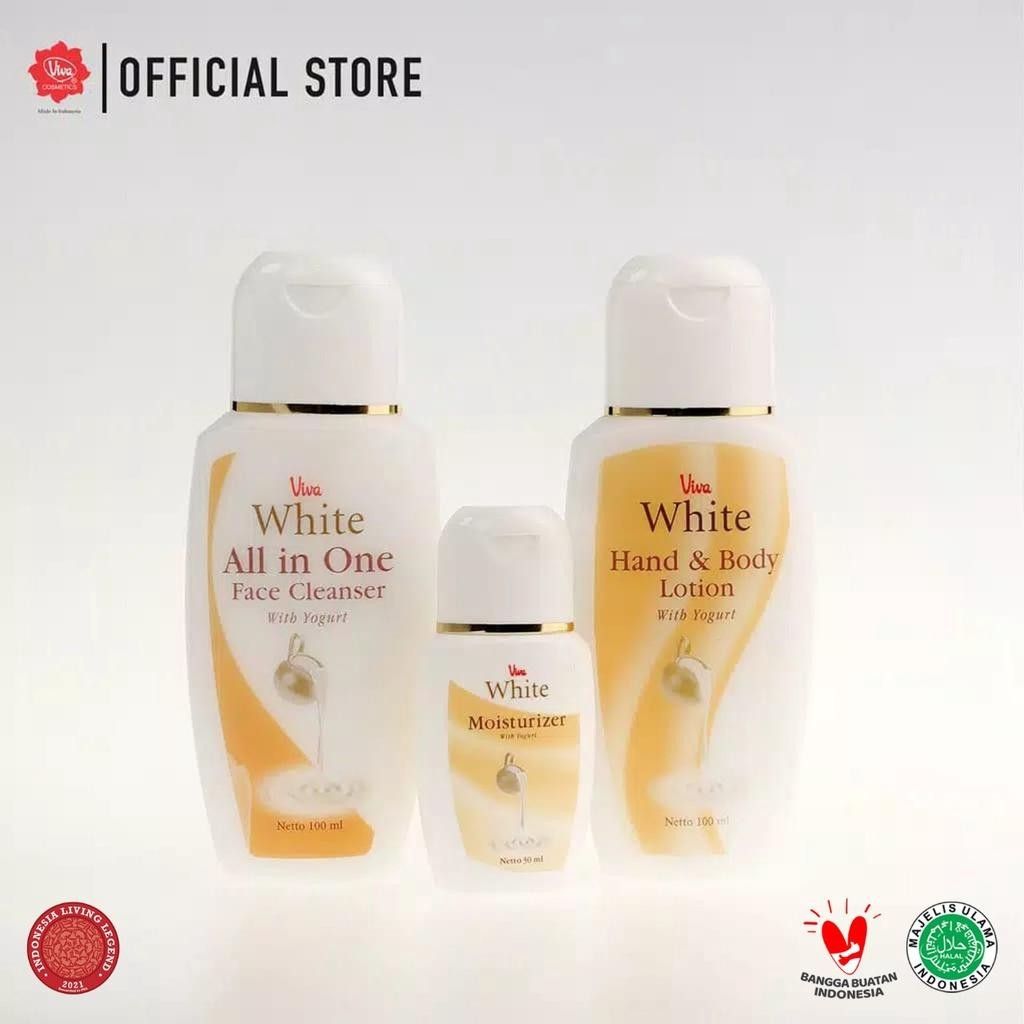 Viva White Hand & Body Lotion with Yoghurt Amino Acid & AHA - 100ml Glowing Moisturizing Official Store