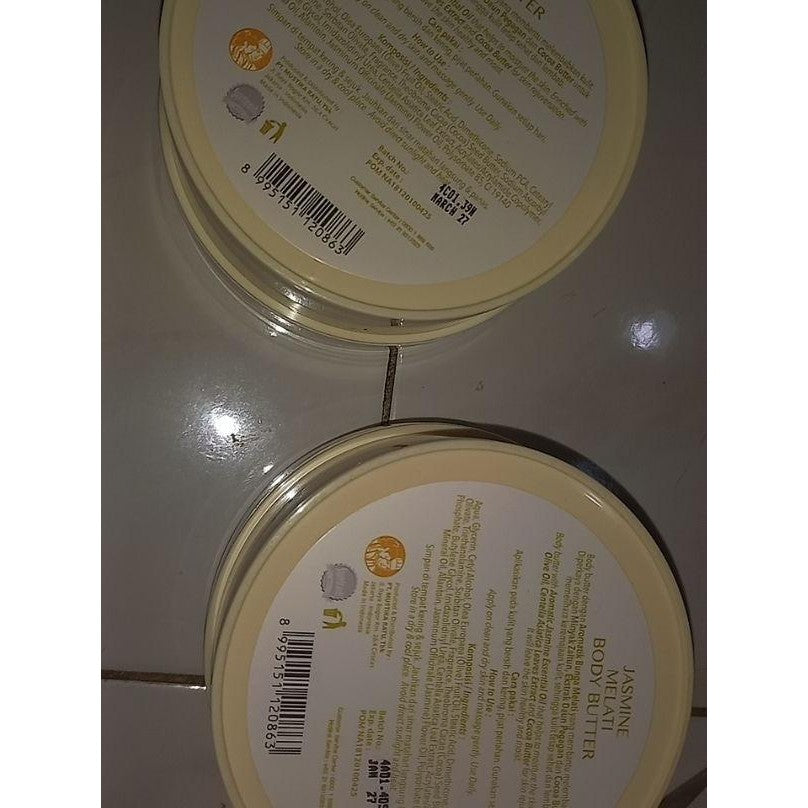 Mustika Ratu – Twinpack Jasmine Body Butter 200g | Deep Moisture & Gentle Exfoliation with Floral Elegance