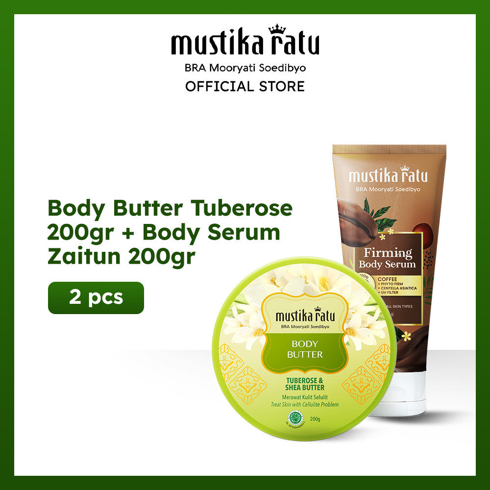 [Mustika Ratu Bundle] ⁠Body Serum Coffee + Body Butter Tuberose