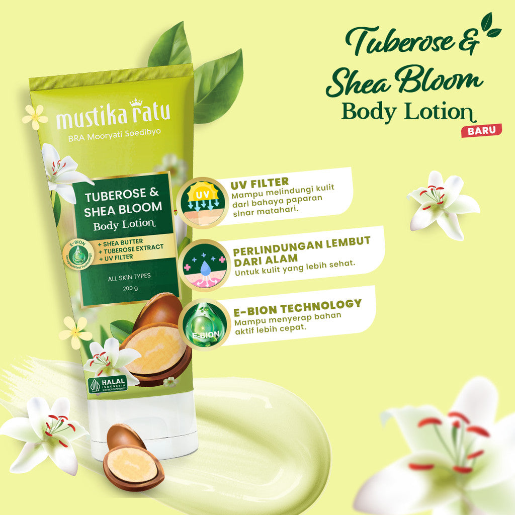 [Bundle Triple Pack] Mustika Ratu Tuberose & Shea Bloom Body Lotion 200 ml