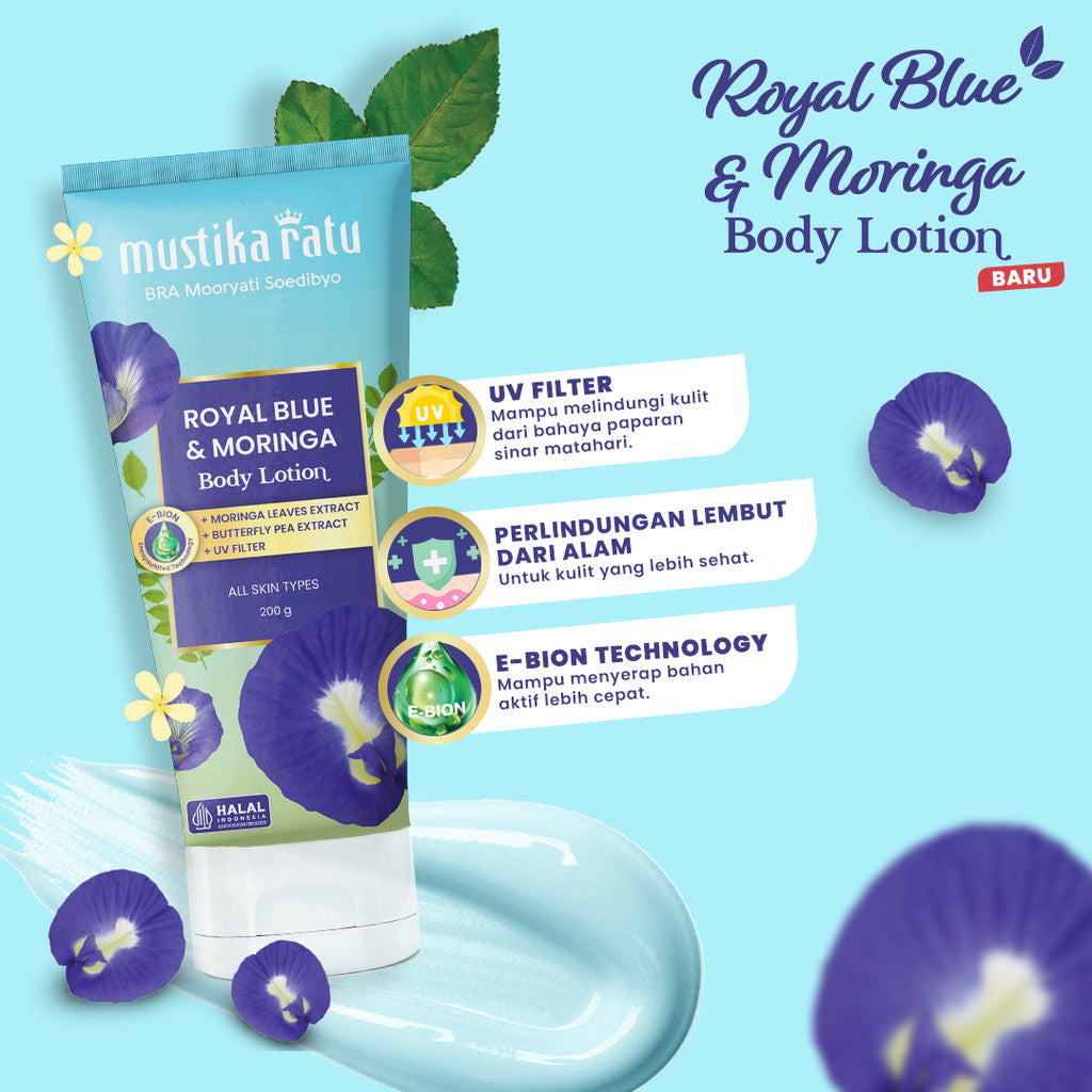 [Bundle Triple Pack] Mustika Ratu Royal Blue & Moringa Body Lotion 200 ml