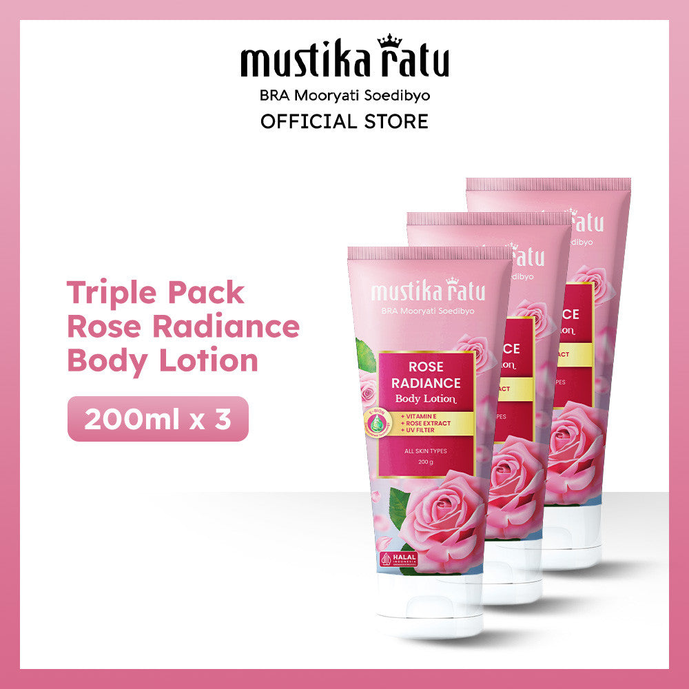[Bundle Triple Pack] Mustika Ratu Rose Radiance Body Lotion 200 ml