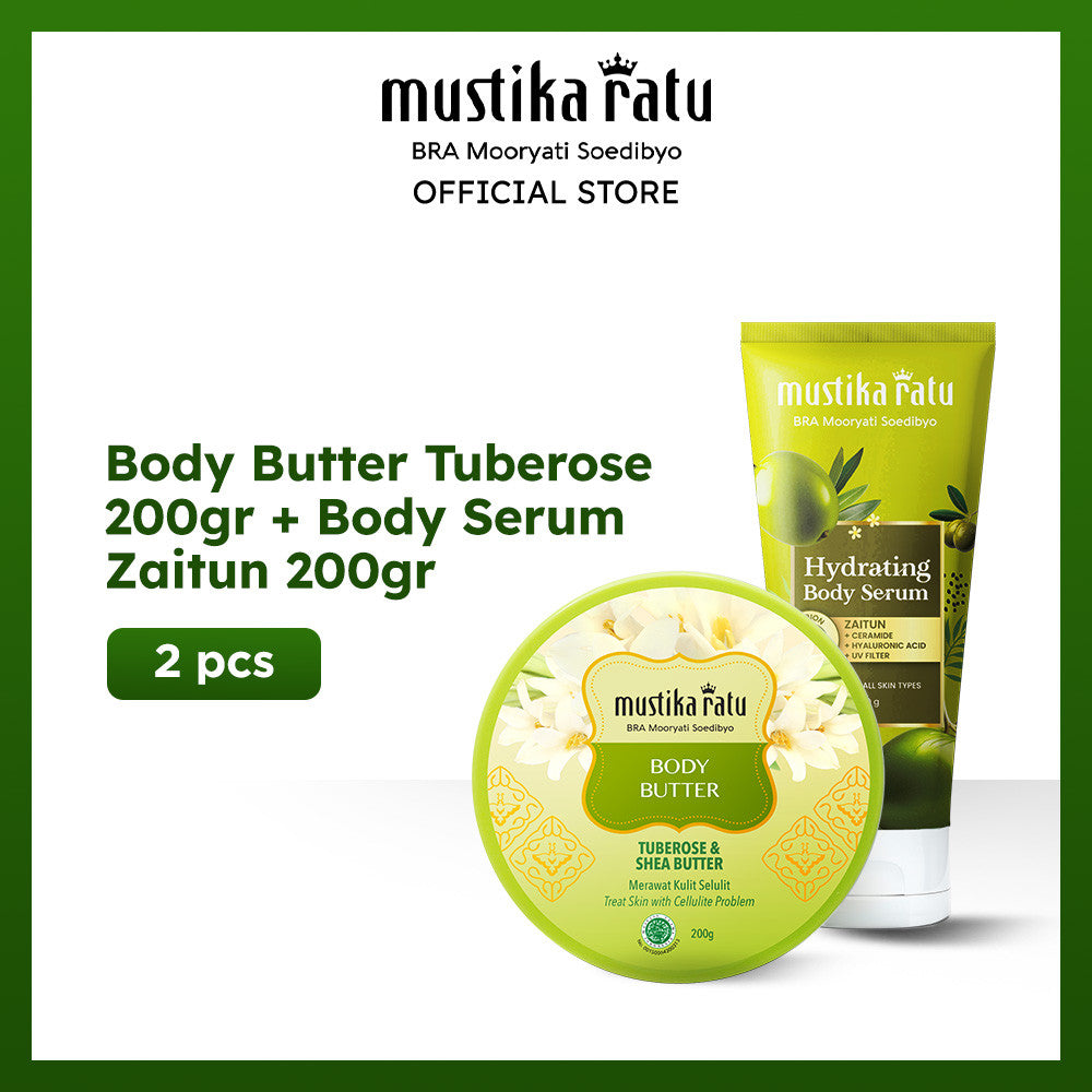 [Mustika Ratu Bundle] ⁠Body Serum Zaitun + Body Butter Tuberose