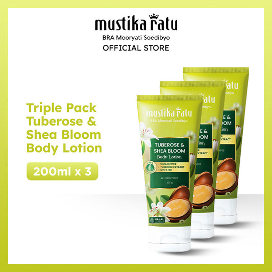 [Bundle Triple Pack] Mustika Ratu Tuberose & Shea Bloom Body Lotion 200 ml