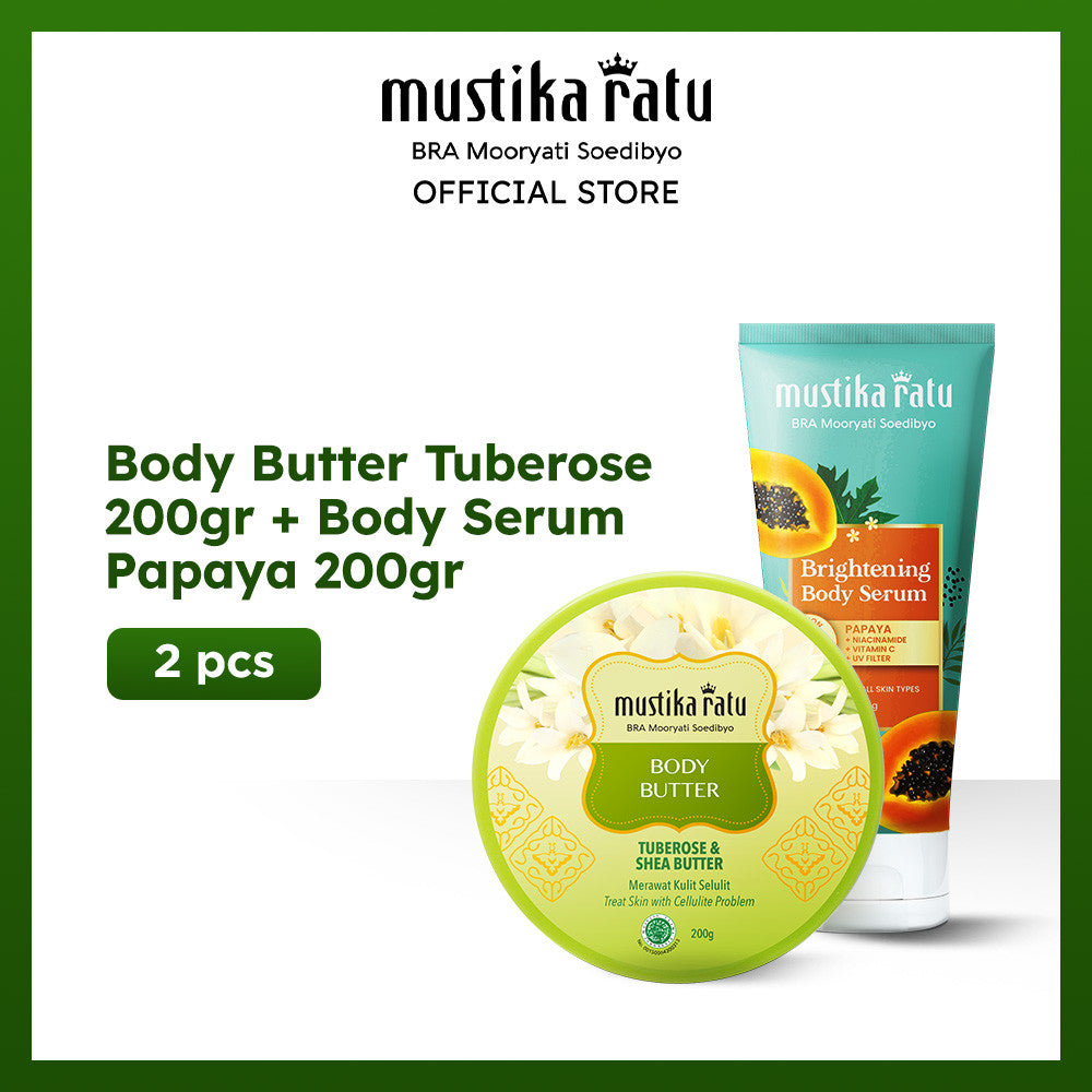 [Mustika Ratu Bundle] ⁠Body Serum Pepaya + Body Butter Tuberose