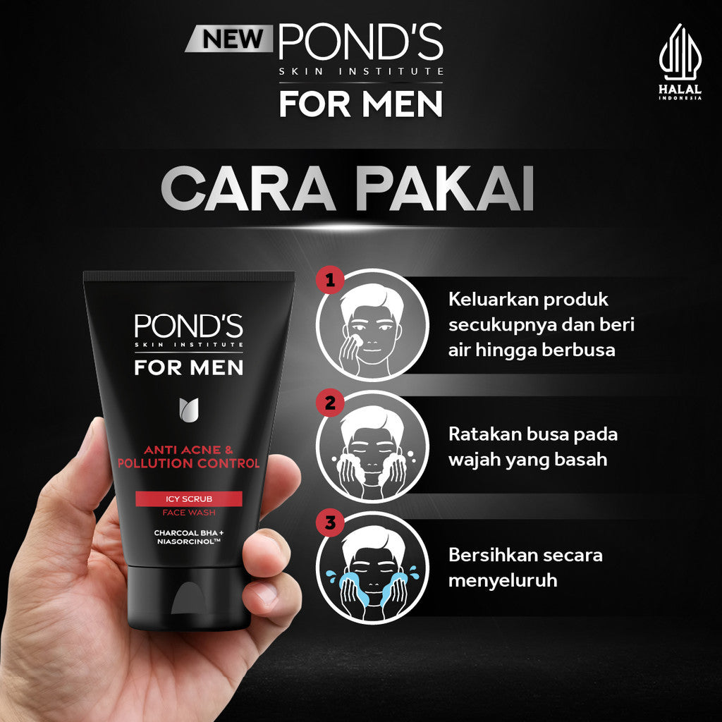 [ANTI POLUSI] PONDS Skin Institute for Men Anti Acne & Pollution 100gr