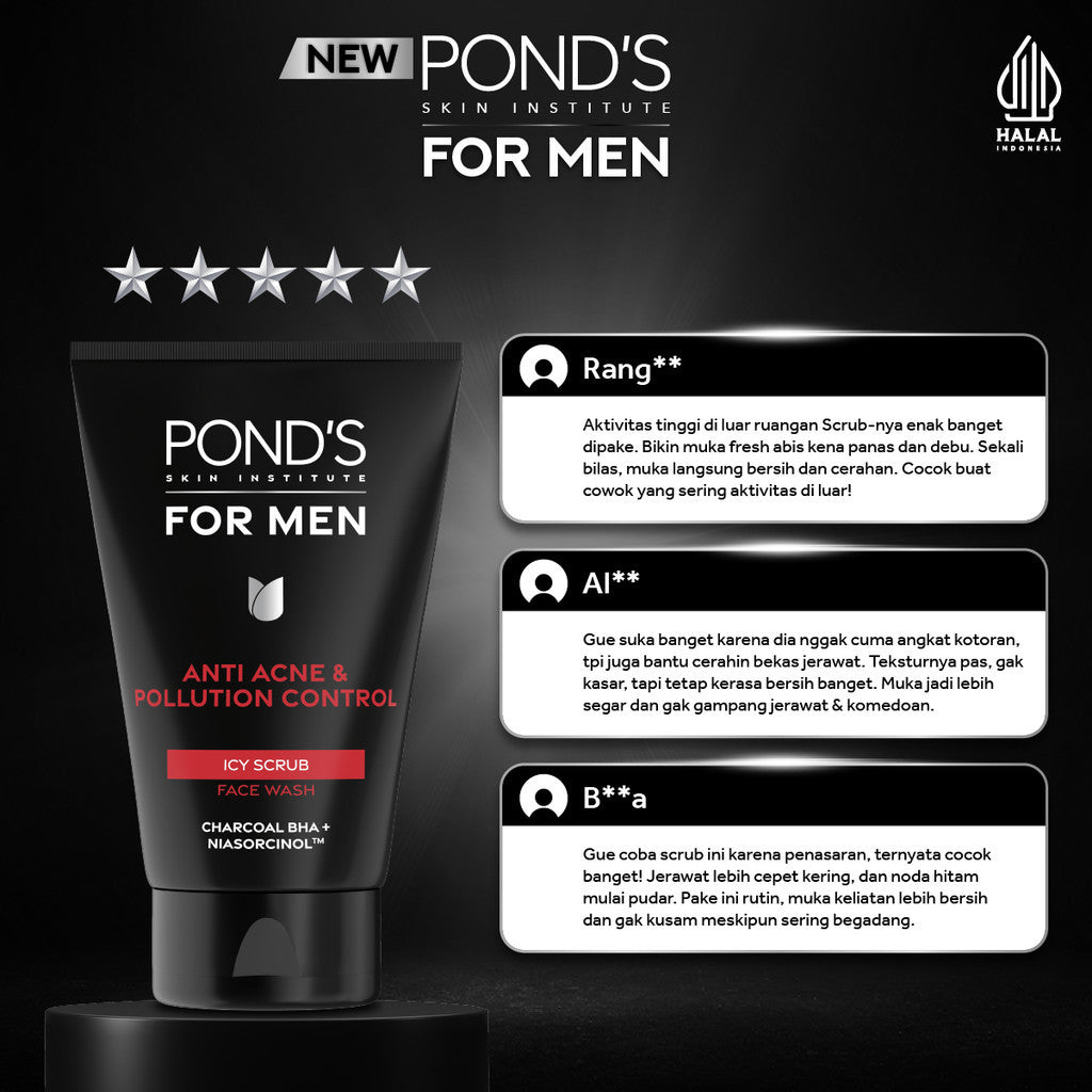 [ANTI POLUSI] PONDS Skin Institute for Men Anti Acne & Pollution 100gr