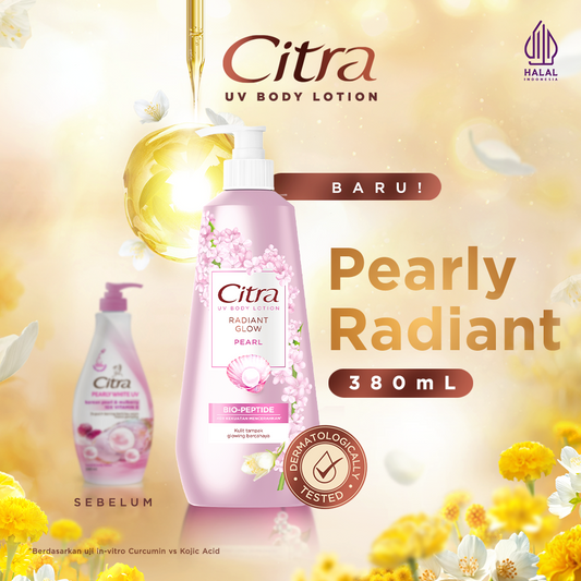 BARU Citra UV Body Lotion Radiant Glow Pearl 380ML - Mencerahkan dan Glowing