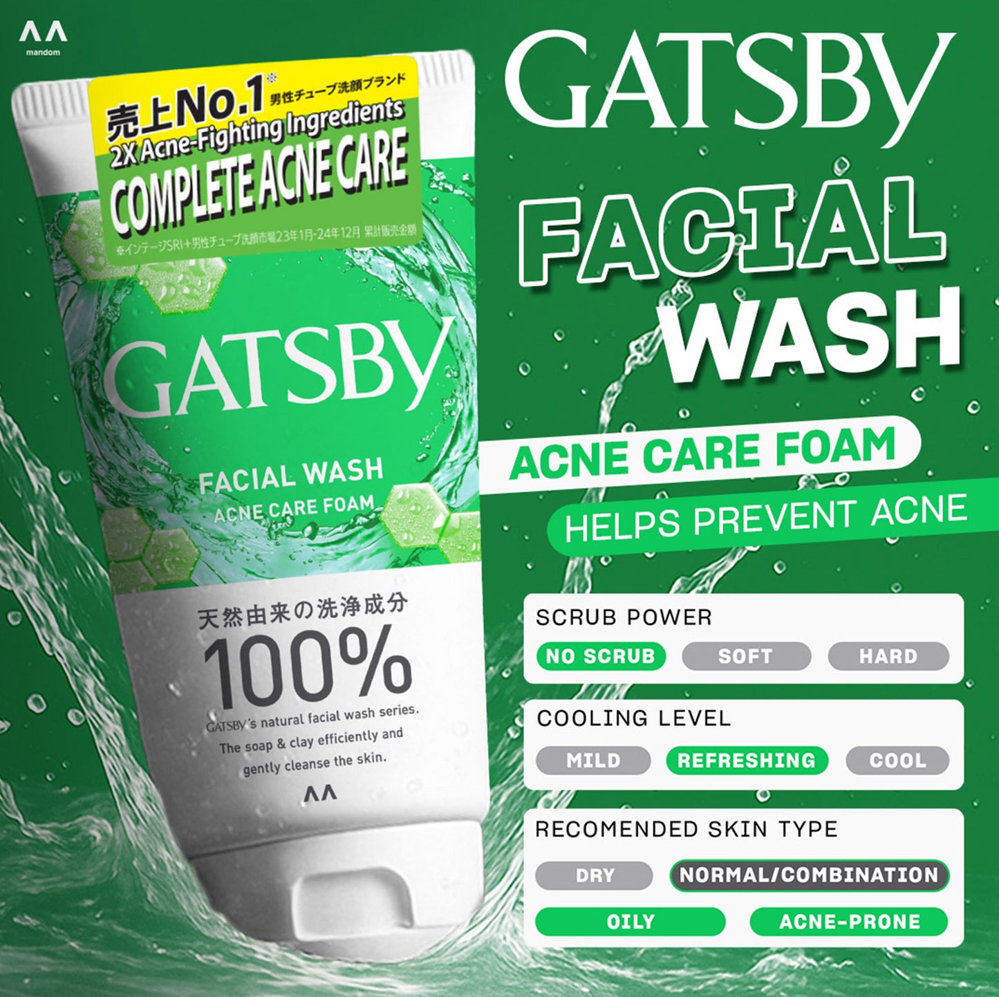 GATSBY Facial Wash 100 gr