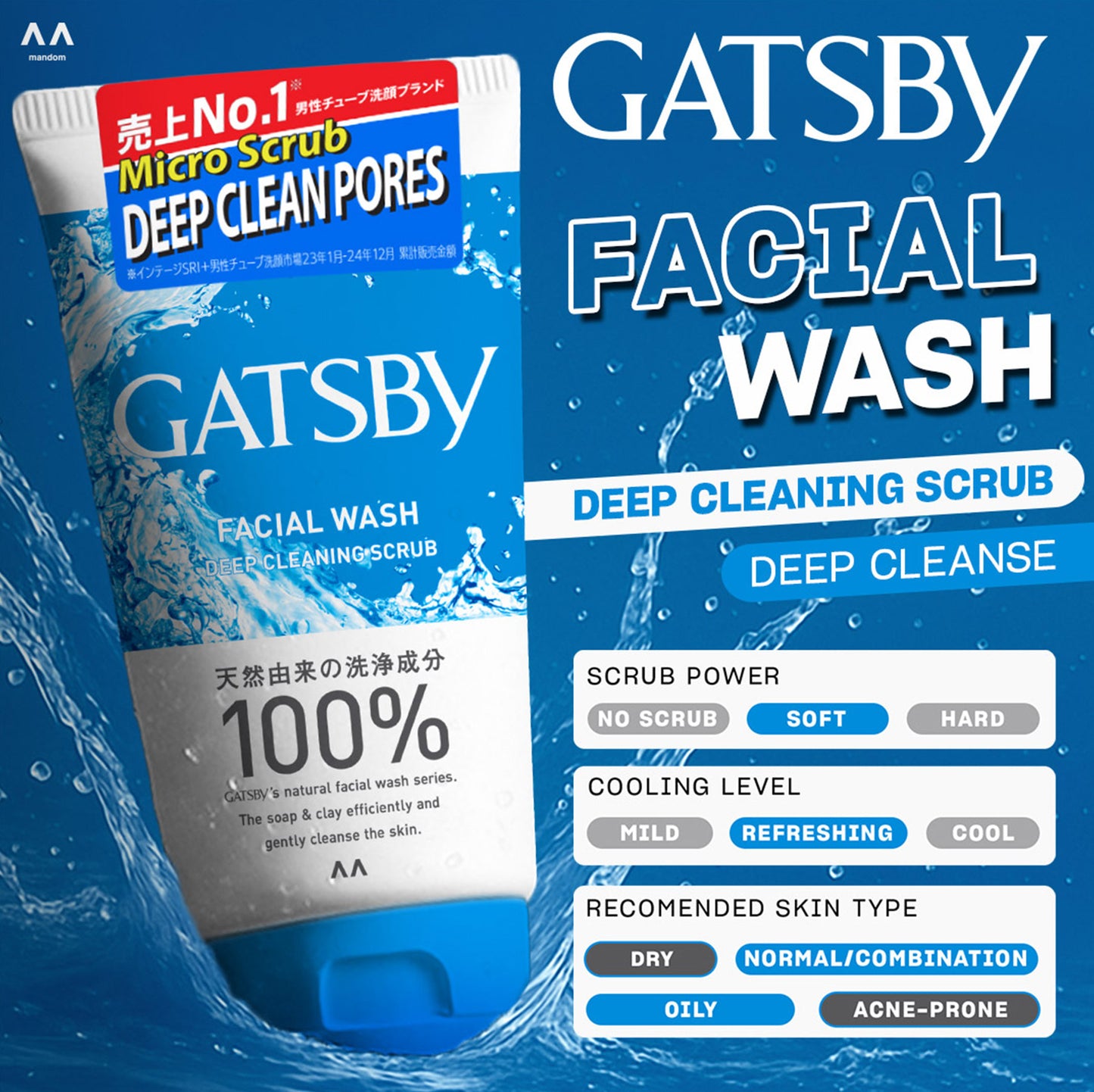 GATSBY Facial Wash 100 gr