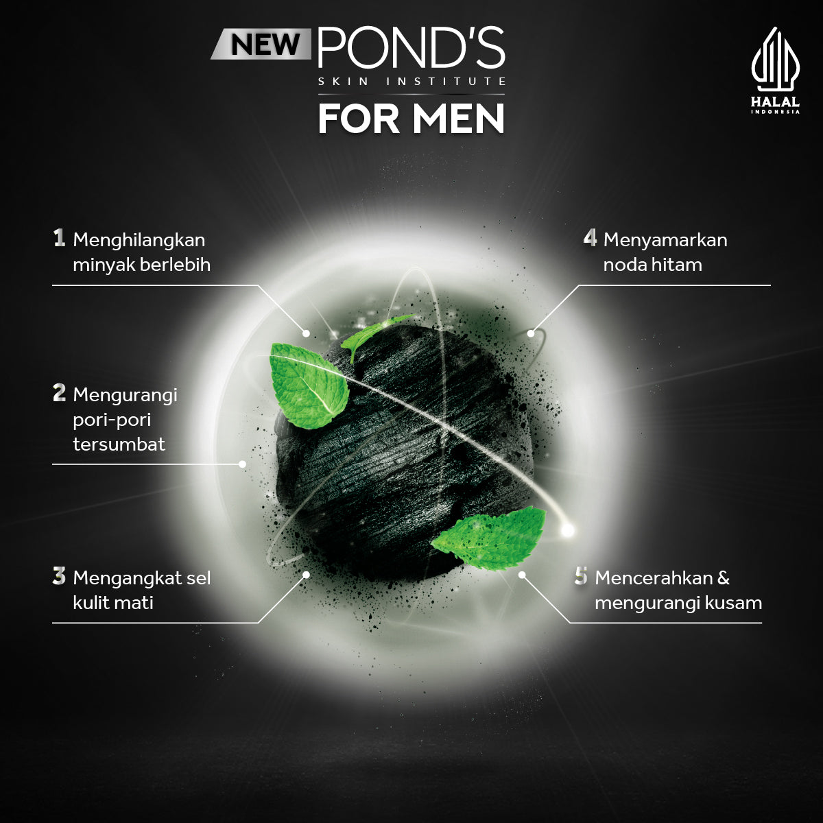 POND’S Skin Institute for Men Oil Control & Brightening ICY FOAM 50g- FACIAL WASH Pria Melawan Jerawat dan Mengontrol Minyak Berlebih