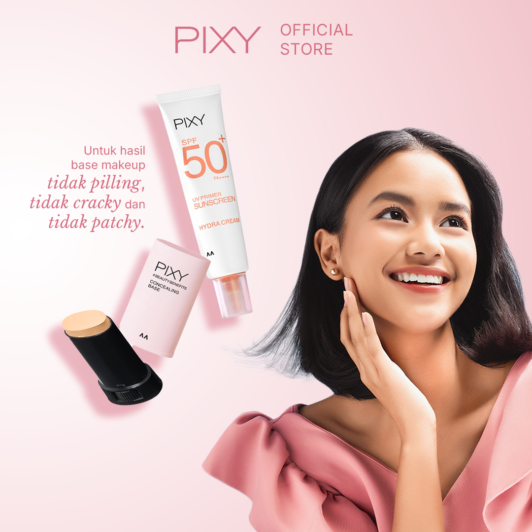 Special Package PIXY 4 Beauty Benefits Concealing Base FREE UV Primer Sunscreen Hydra Cream 10gr