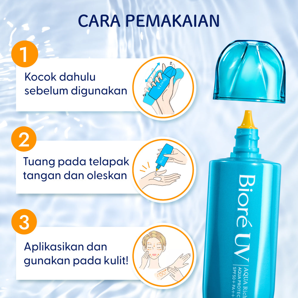 Biore UV Aqua Rich Skincare Sunscreen 70ML Aqua Protect Lotion 70ML SPF 50+ PA++++