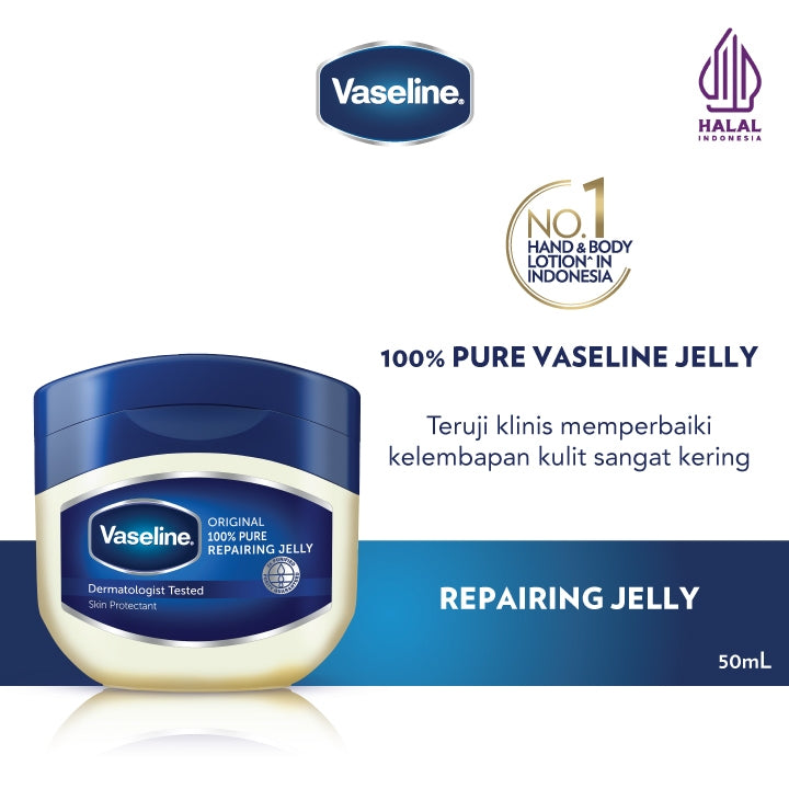 Vaseline Repairing PETROLEUM JELLY Original Original 100% Pure 50ml